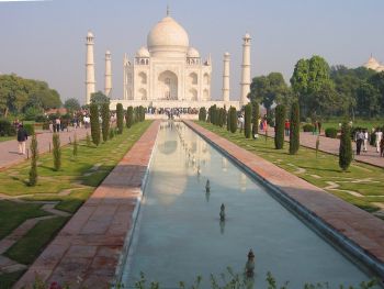 Blick auf das Taj Mahal