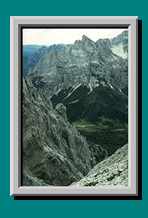 Blick von Cresta dele Masenade auf den Passo Duran