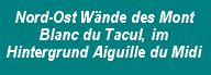 Nord-Ost W&auml;nde des Mont Blanc du Tacul, im Hintergrund Aiguille du Midi